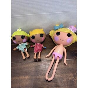 Lalaloopsy Littles Doll Lot of 3 Candle Slice O Cake & Scribbles Splash Twinkles